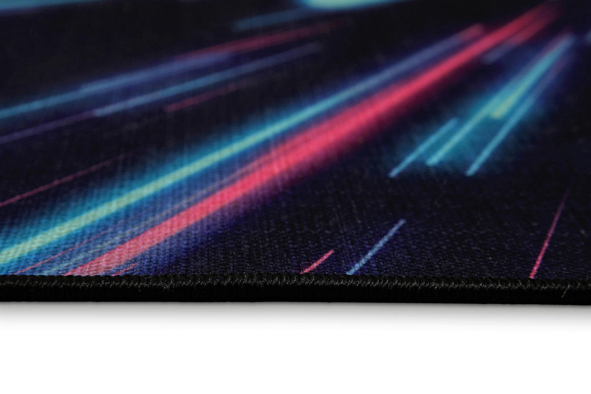 FLACHWEBETEPPICH  Wohnzimmer 160/230 cm Neon Horizon Blau, Rot, Schwarz rechteckig  - Blau/Rot, Basics, Kunststoff/Textil (160/230cm) - WECON HOME