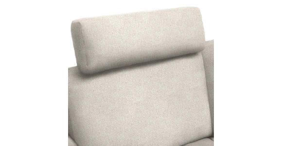 ECKSOFA in Struktur Creme  262/157 cm  - Creme/Schwarz, Design, Textil/Metall (262/157cm) - Novel