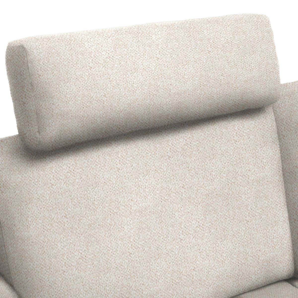 ECKSOFA in Struktur Creme  - Creme/Schwarz, Design, Textil/Metall (262/157cm) - Novel