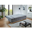 SCHLAFSOFA Webstoff Grau Rückenkissen, Bettkasten, Schlaffunktion, Rücken echt, Armteilverstellung, Liegefläche im Originalstoff  - Eichefarben/Grau, KONVENTIONELL, Holz/Textil (202/90/97cm) - Carryhome