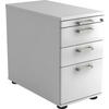 ANSTELLCONTAINER Weiß  - Chromfarben/Schwarz, KONVENTIONELL, Holzwerkstoff/Metall (42,8/72/76/80cm) - Venda