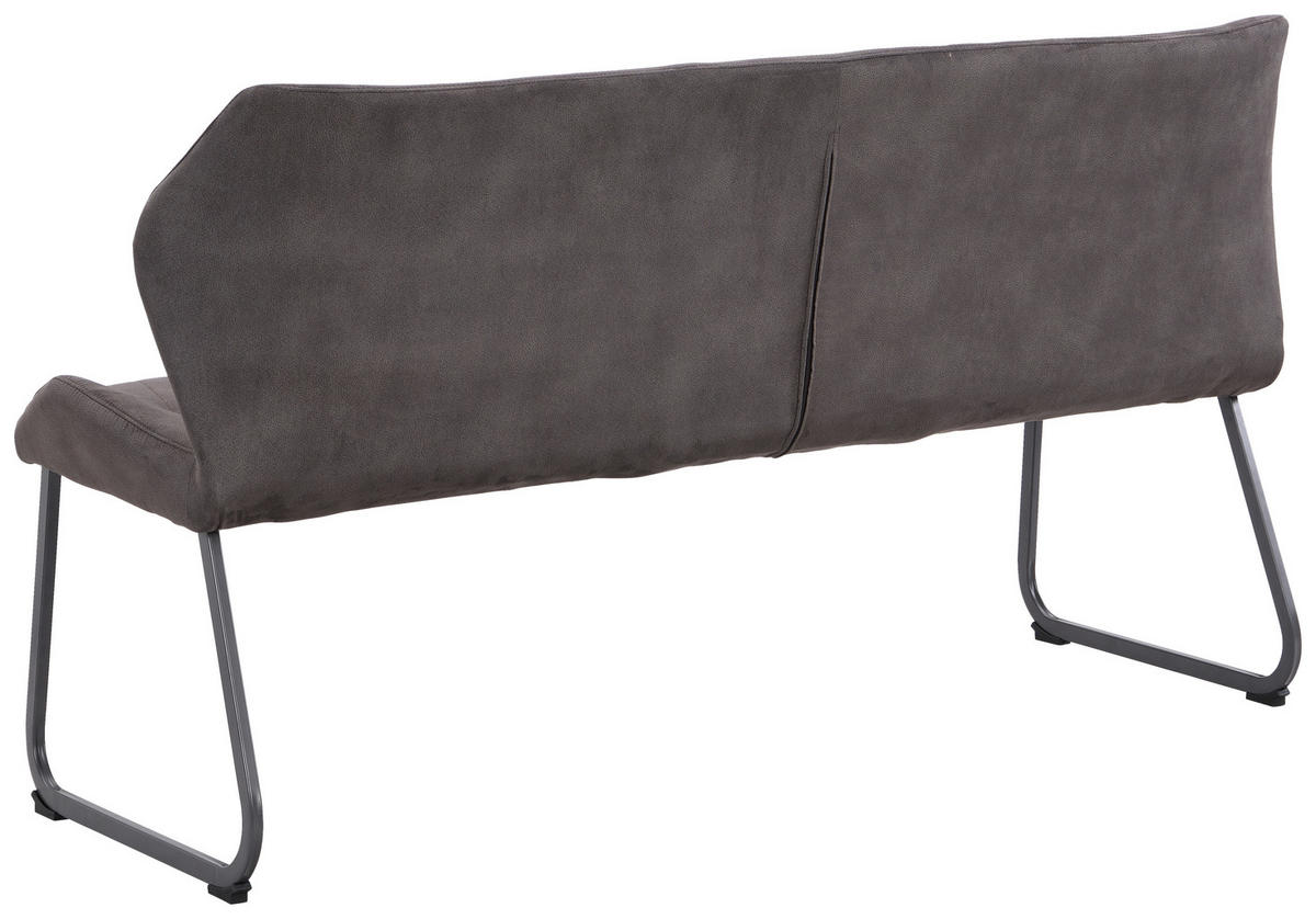 LAVICA, sivá - sivá, Modern, kov/textil (160/86/63cm) - MID.YOU