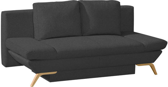 SCHLAFSOFA Anthrazit - Anthrazit/Buchefarben, KONVENTIONELL, Holz/Textil (198/90/91cm) - Novel