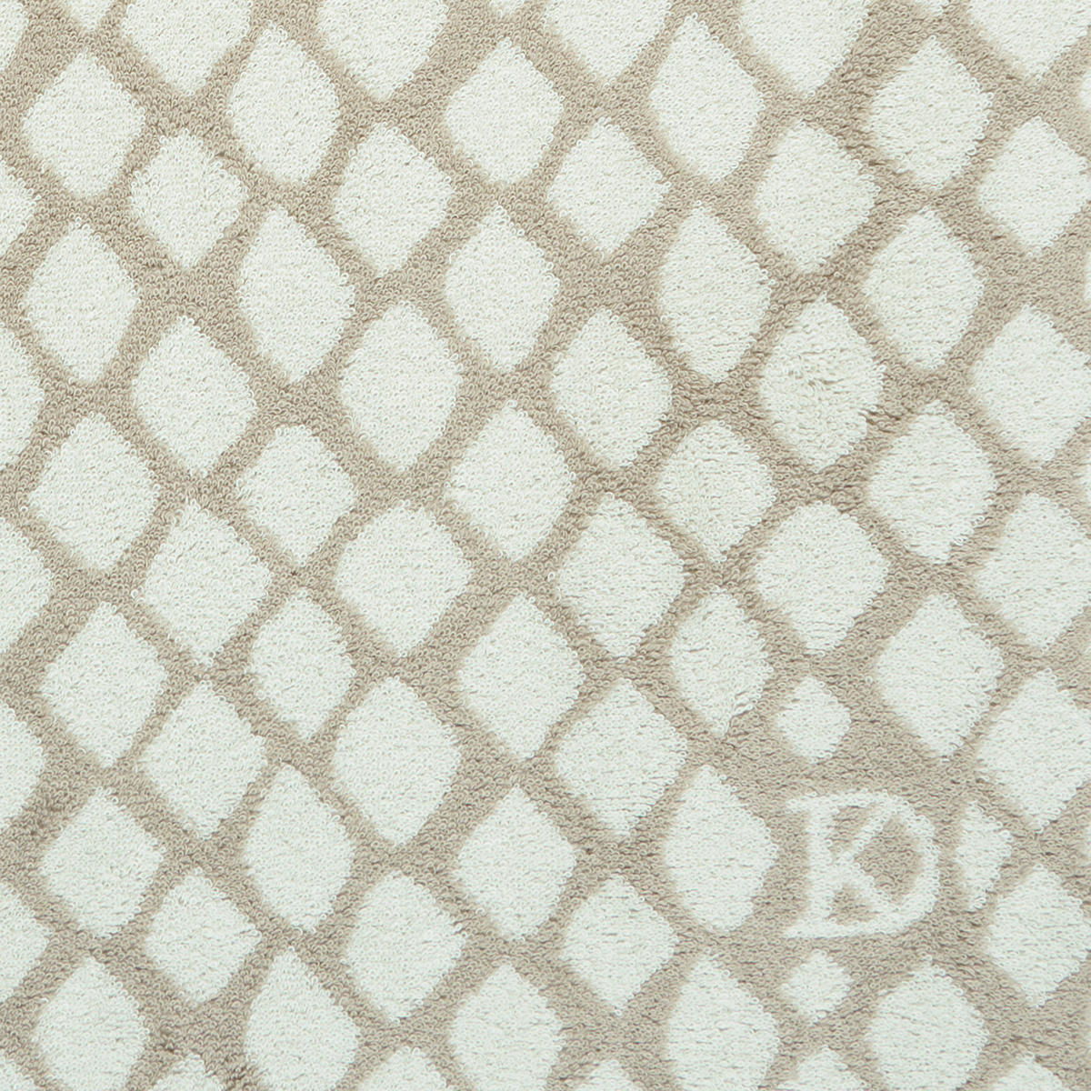 RUČNÍK, 50/100 cm, bílá, šedohnědá - bílá/šedohnědá, Design, textil (50/100cm) - Dieter Knoll