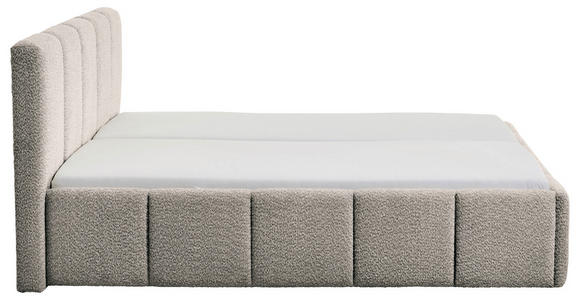 POLSTERBETT 180/200 cm in Grau - Schwarz/Grau, Design, Holz/Textil (180/200cm) - Xora