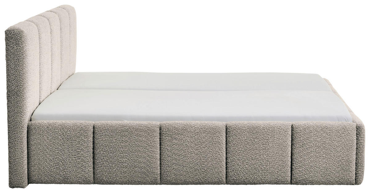 POLSTERBETT 180/200 cm  in Grau  - Schwarz/Grau, Design, Holz/Textil (180/200cm) - Xora