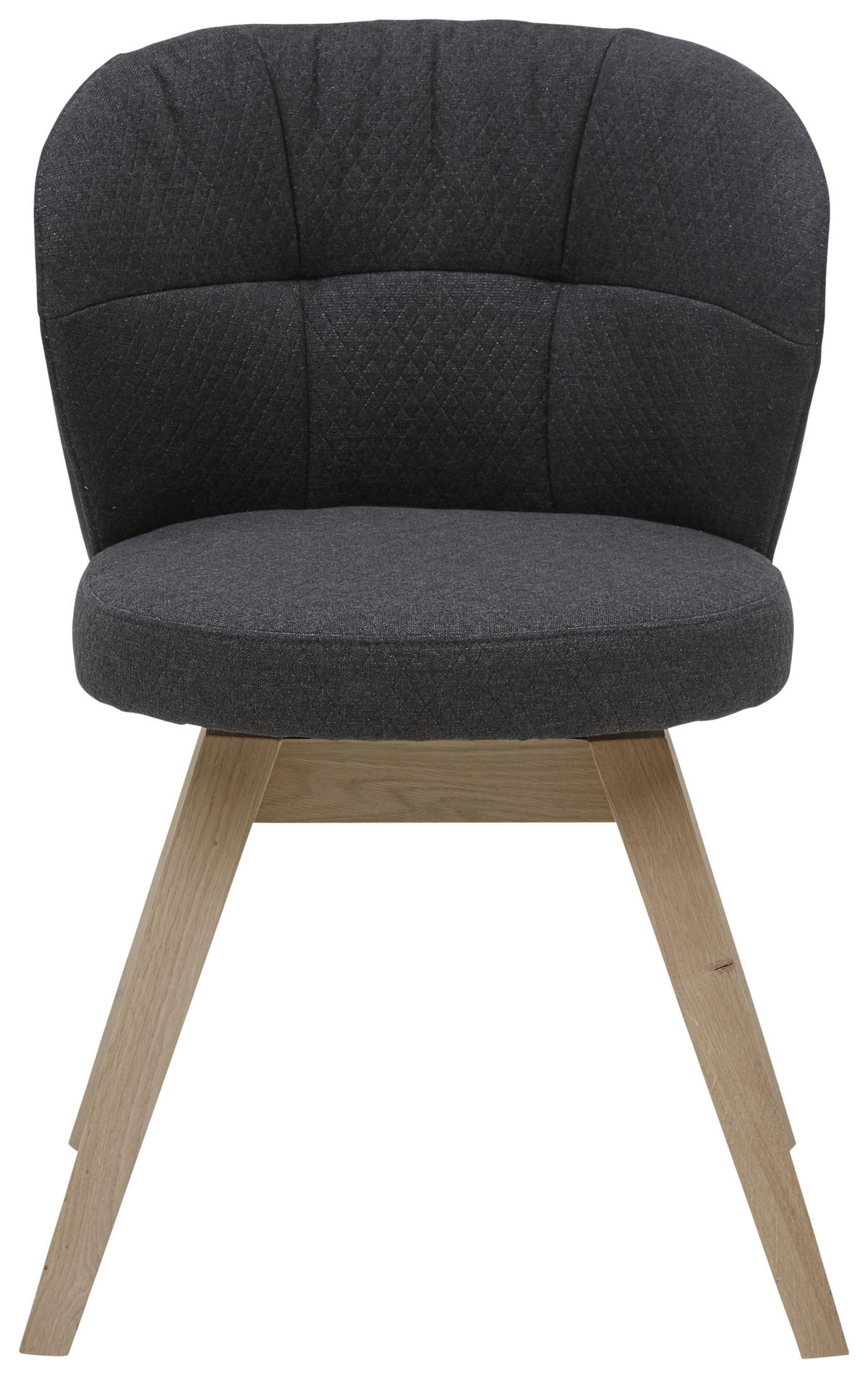 STUHL  in pigmentiert Holz, Textil, Leder  - Eichefarben/Anthrazit, Natur, Leder/Holz (55/84/57cm) - Valnatura