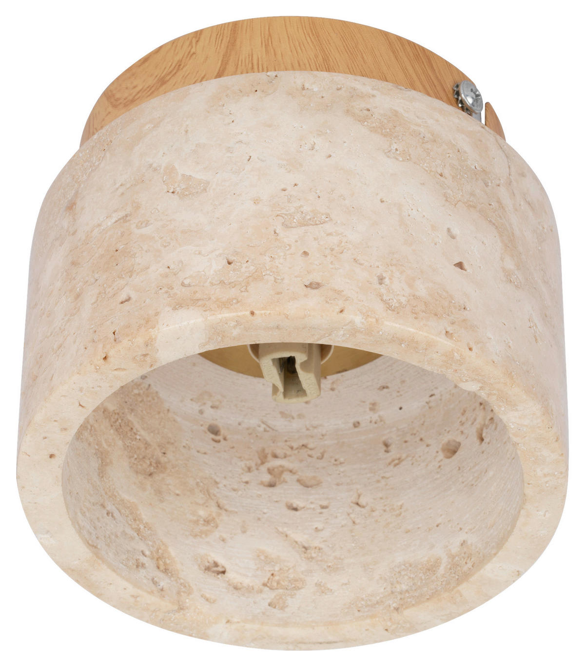 DECKENLEUCHTE  12/10 cm    - Beige, Design, Stein/Metall (12/10cm) - Collet's Monde