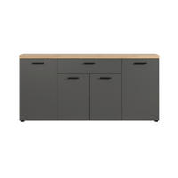 SIDEBOARD BAGGIO WO 180/85/40 cm 1 Schublade(n)  - Eichefarben/Anthrazit, Design, Holzwerkstoff/Kunststoff (180/85/40cm) - MID.YOU