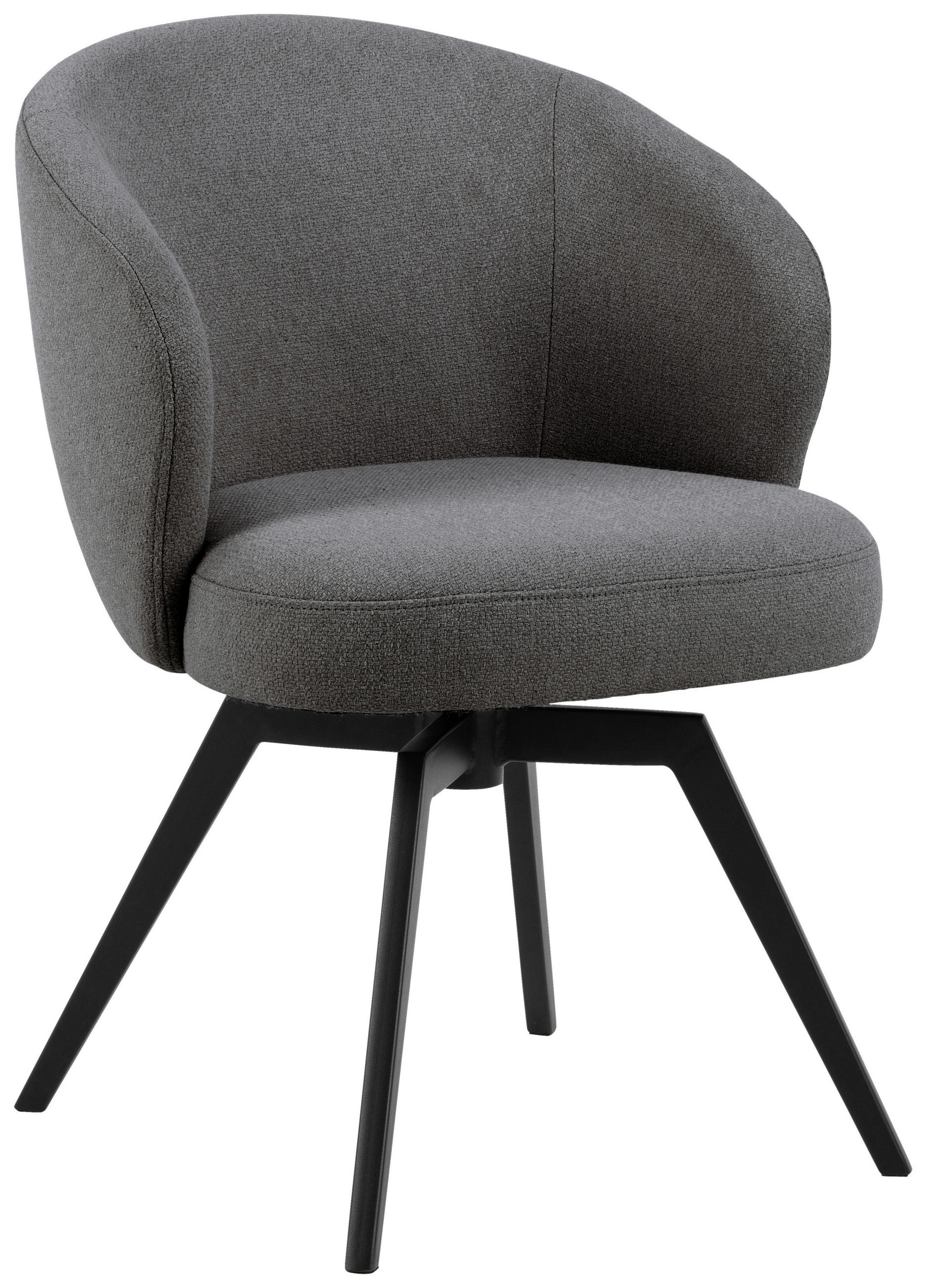 Scaun Cu Brațe din metal, textil, gri, negru