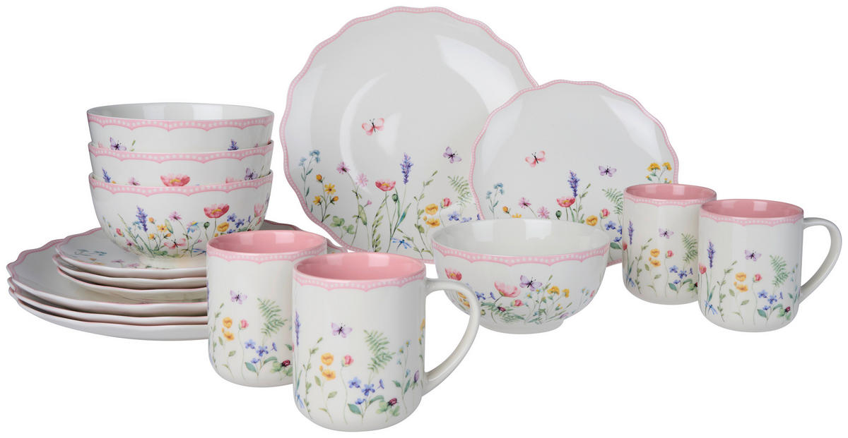 KOMBINOVANÁ SOUPRAVA 16dílné, porcelán (new bone china) keramika  - vícebarevná, Lifestyle, keramika - Landscape