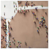 BILD 100/100/3,8 cm  - Beige/Multicolor, LIFESTYLE, Holz/Kunststoff (100/100/3,8cm) - Kayoom