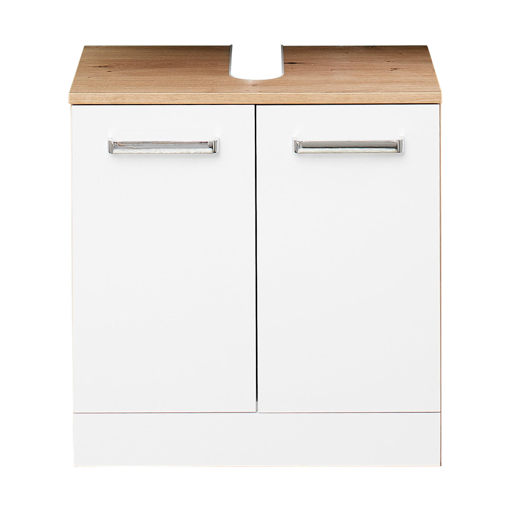 OMARICA ZA POD UMIVALNIK 55/56/33 cm  - barve kroma/bela, Konvencionalno, leseni material (55/56/33cm) - Xora