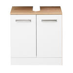 WASCHBECKENUNTERSCHRANK 55/56/33 cm  - Chromfarben/Eiche Artisan, KONVENTIONELL, Holzwerkstoff (55/56/33cm) - Xora