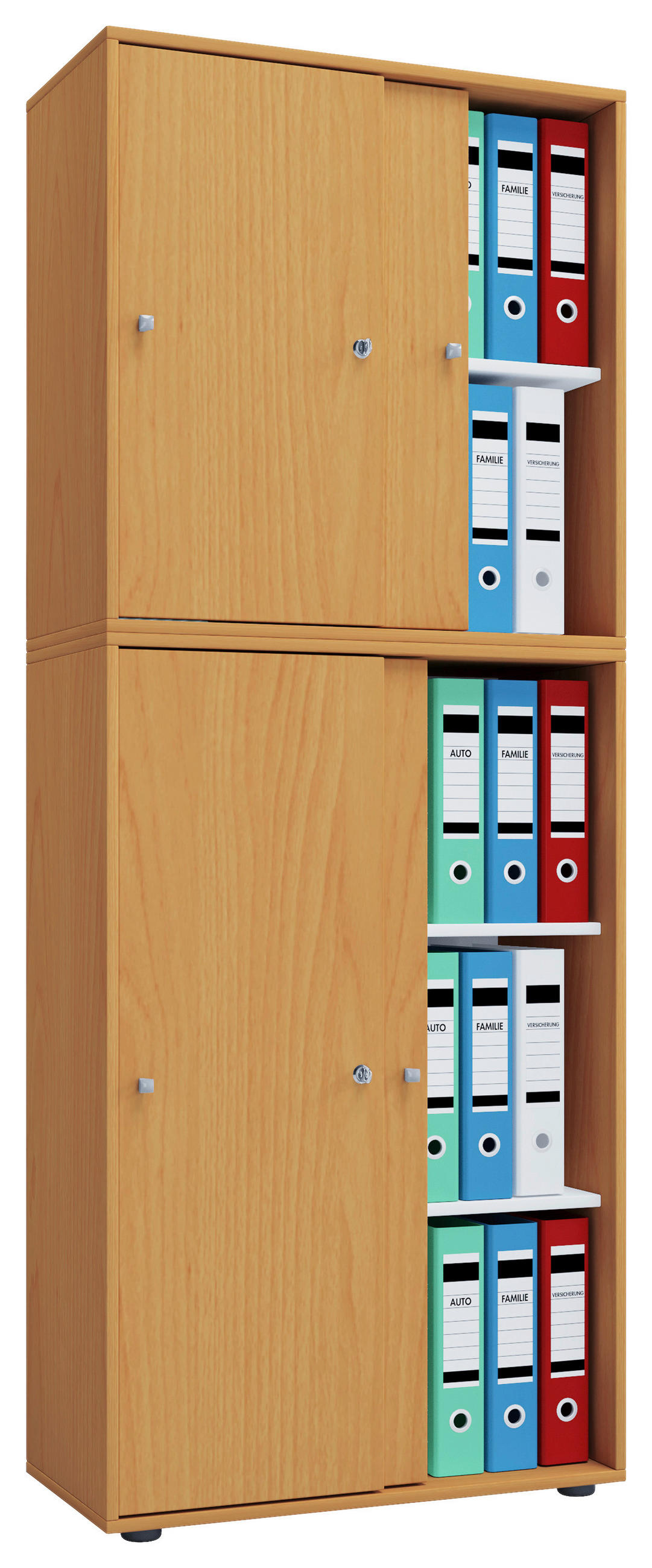 AKTENSCHRANK 70/183/37 cm  - Buchefarben, Basics, Holzwerkstoff (70/183/37cm) - P & B