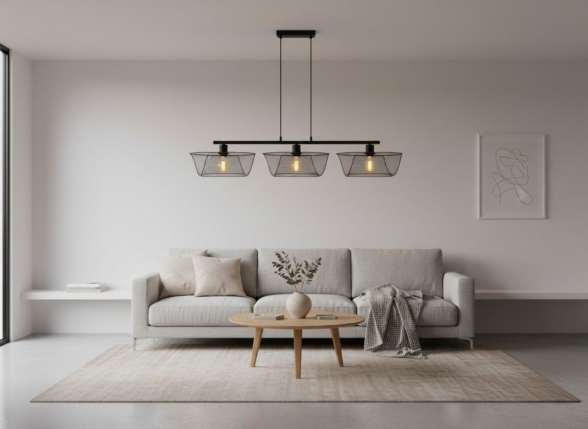 HÄNGELEUCHTE 110/12/120 cm   - Schwarz, Design, Metall (110/12/120cm) - Collet's Monde