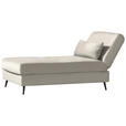 SCHLAFSOFA  in Webstoff Creme  - Creme/Schwarz, MODERN, Textil/Metall (205/90/92cm) - Novel