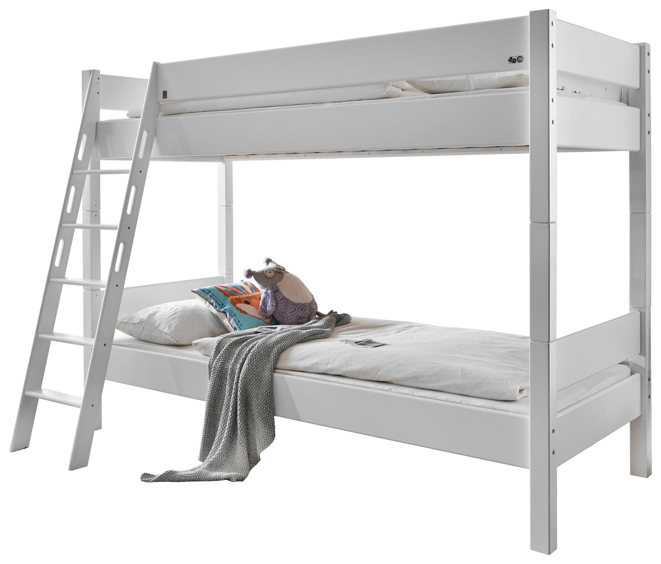 ETAGENBETT 90/200 cm Weiß  - Weiß, KONVENTIONELL, Holz (90/200cm) - Carryhome
