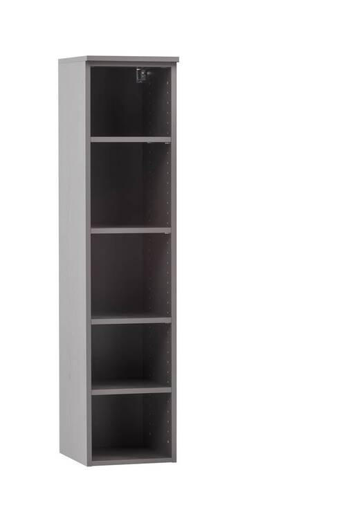 BADEZIMMERREGAL 30/130/35 cm - Silberfarben/Graphitfarben, Natur, Holzwerkstoff/Kunststoff (30/130/35cm) - Xora