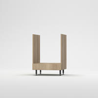 KONYHAI ALSÓSZEKRÉNY - tölgyfa színű, Basics, fa/fém (60/87/56cm) - Carryhome
