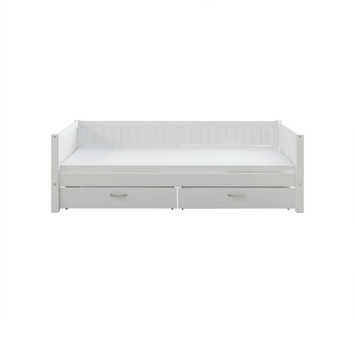 BETT 90/200 cm,  in Weiß, Rollrost, Bettschubladen  - Weiß, MODERN, Holz (90/200cm) - Chameo