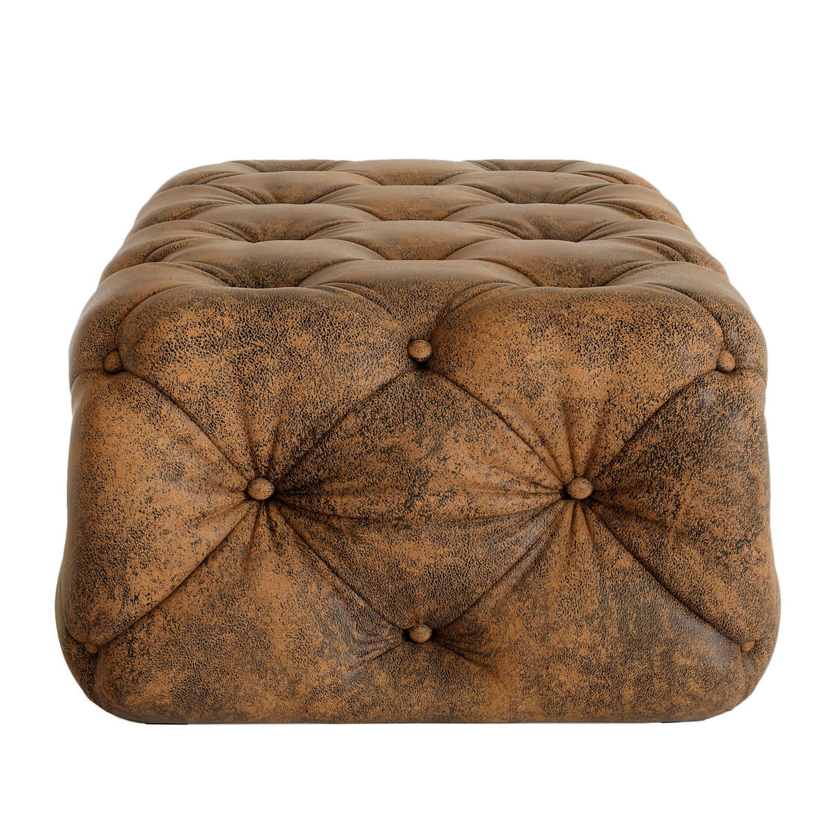HOCKER in Textil Dunkelbraun  - Dunkelbraun/Schwarz, Design, Kunststoff/Textil (130/39/65cm) - P & B