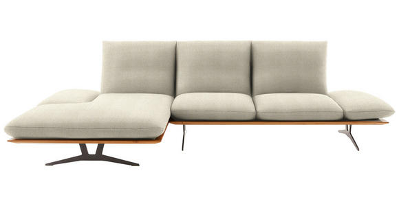 ECKSOFA  in Flachgewebe Beige  159/314 cm  - Beige/Schwarz, Design, Holz/Textil (159/314cm) - Dieter Knoll