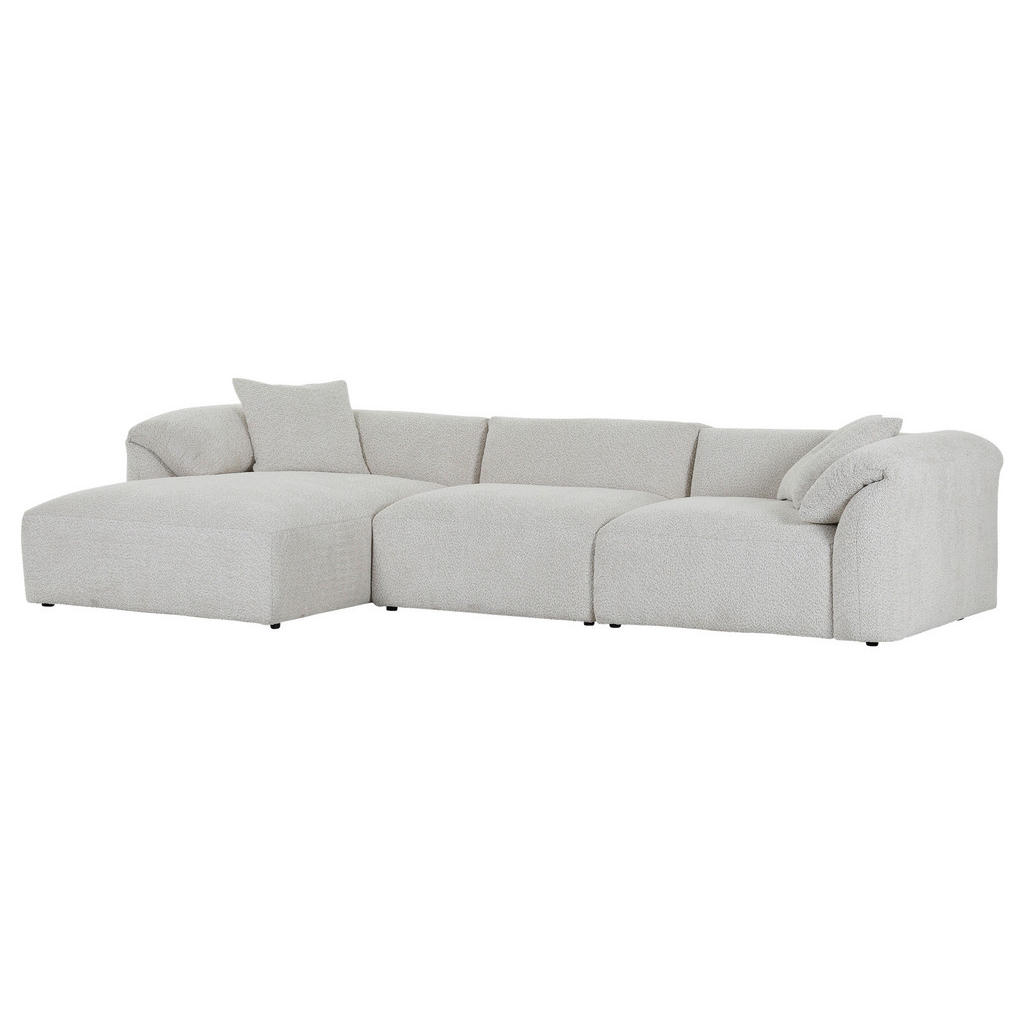 Thumbnail - Carryhome Ecksofa, Creme, Textil, 4,5-Sitzer, Füllung: Polyester, Ottomane links, L-Form, 323x180 cm, Stoffauswahl, seit...