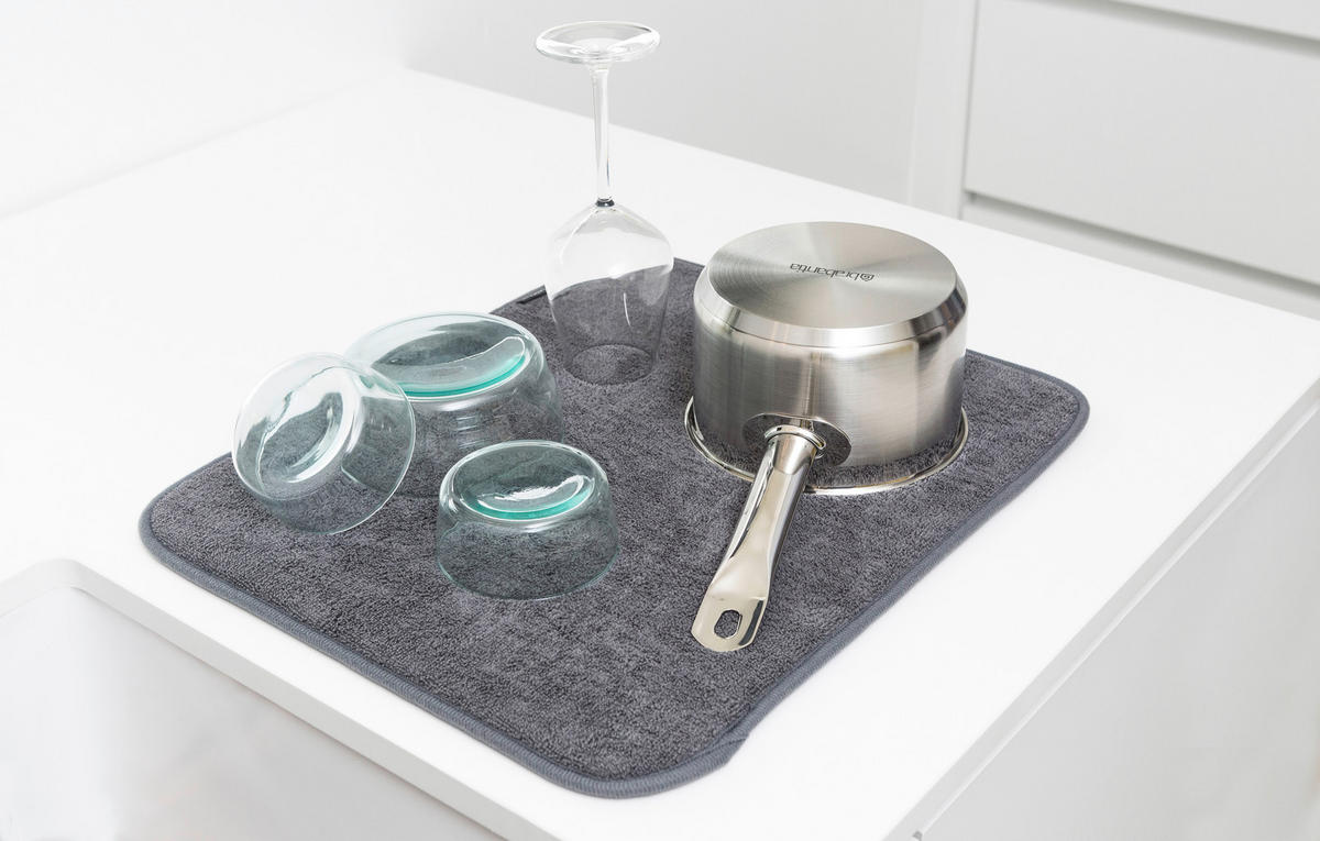 ABTROPFMATTE  - Dunkelgrau, Design, Textil (40/1/47cm) - Brabantia