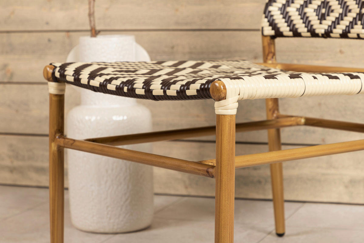 LOUNGEFÅTÖLJ  - beige/brun, Modern, metall/plast (56/77/69cm) - Gardenson