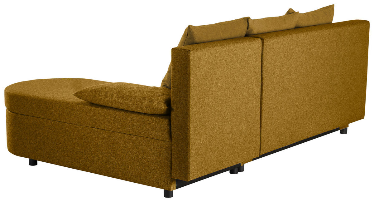 ECKSOFA in Webstoff Senfgelb  - Anthrazit/Senfgelb, Konventionell, Kunststoff/Textil (159/196cm) - Ti'me