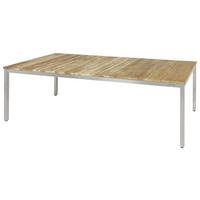 GARTENTISCH 220/100/75 cm Holz, Metall rechteckig  - Naturfarben, Design, Holz/Metall (220/100/75cm) - Zebra 