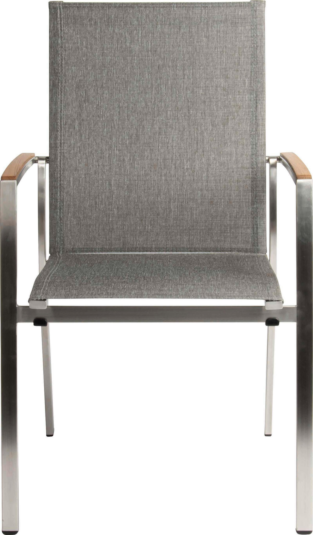 STAPELSESSEL in Holz, Metall, Textil Grau, Edelstahlfarben  - Edelstahlfarben/Grau, Basics, Holz/Textil (56/92/63cm) - Stern