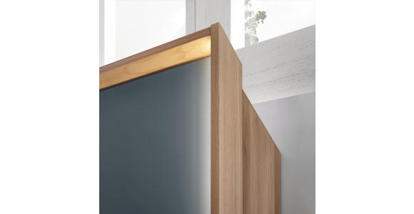 DREHTÜRENSCHRANK 299,2/229,4/59,5 cm,  in Blau, Eichefarben, 6-türig  - Blau/Eichefarben, Design, Holzwerkstoff/Metall (299,2/229,4/59,5cm) - Dieter Knoll