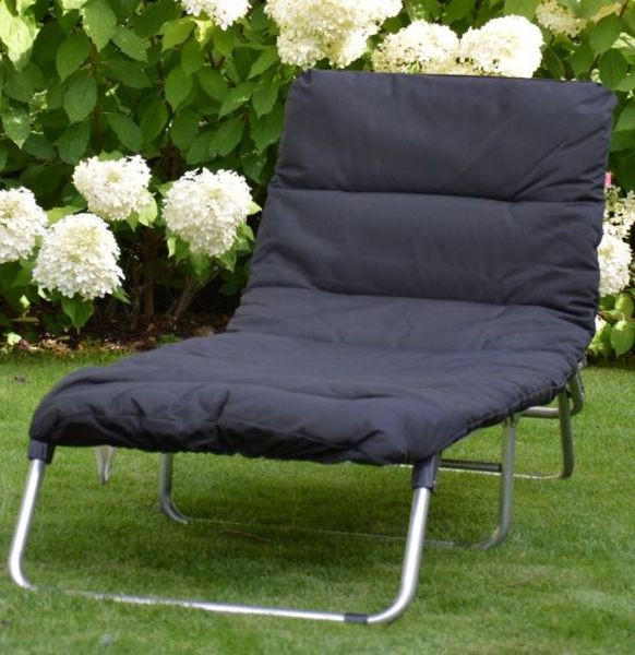 LIEGENAUFLAGE in Schwarz  - Schwarz, Basics, Textil (60/6/190cm) - FIAM