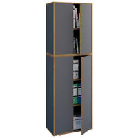 ORMAR ZA DOKUMENTE  antracit, hrast medunac  - hrast medunac/antracit, Design, drvni materijal (60/183cm) - P & B