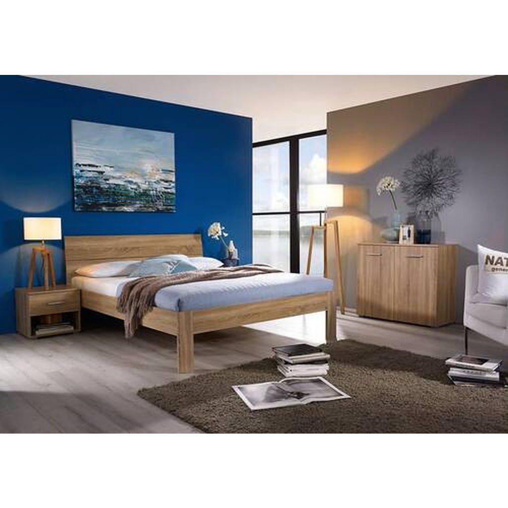 Thumbnail - Xora Bett, Sonoma Eiche, 160x200 cm, Blauer Engel, BQ - Bündnis für Qualität, Made in Germany, in verschiedenen Holzdeko...