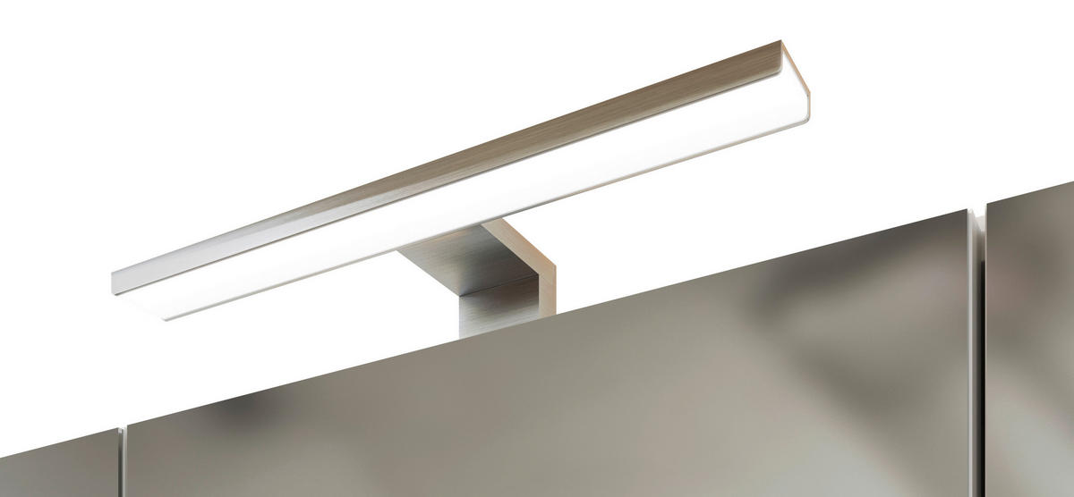 SPIEGELSCHRANK 60/66/20 cm  - Edelstahlfarben/Weiß, KONVENTIONELL, Glas/Holzwerkstoff (60/66/20cm) - Xora