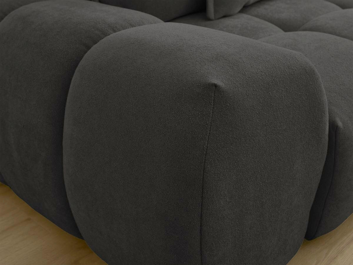 SCHLAFSOFA EVEREST  mit Rücken echt, Armteil links, Armteil rechts Struktur Schwarz  - Schwarz, MODERN, Kunststoff/Textil (278/115/90cm)