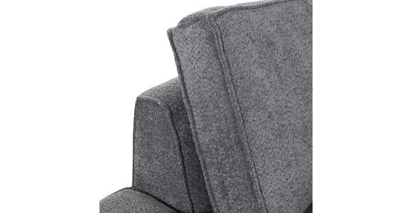 ECKSOFA in Teddystoff Grau  270/190 cm  - Anthrazit/Schwarz, KONVENTIONELL, Textil/Metall (270/190cm) - Carryhome