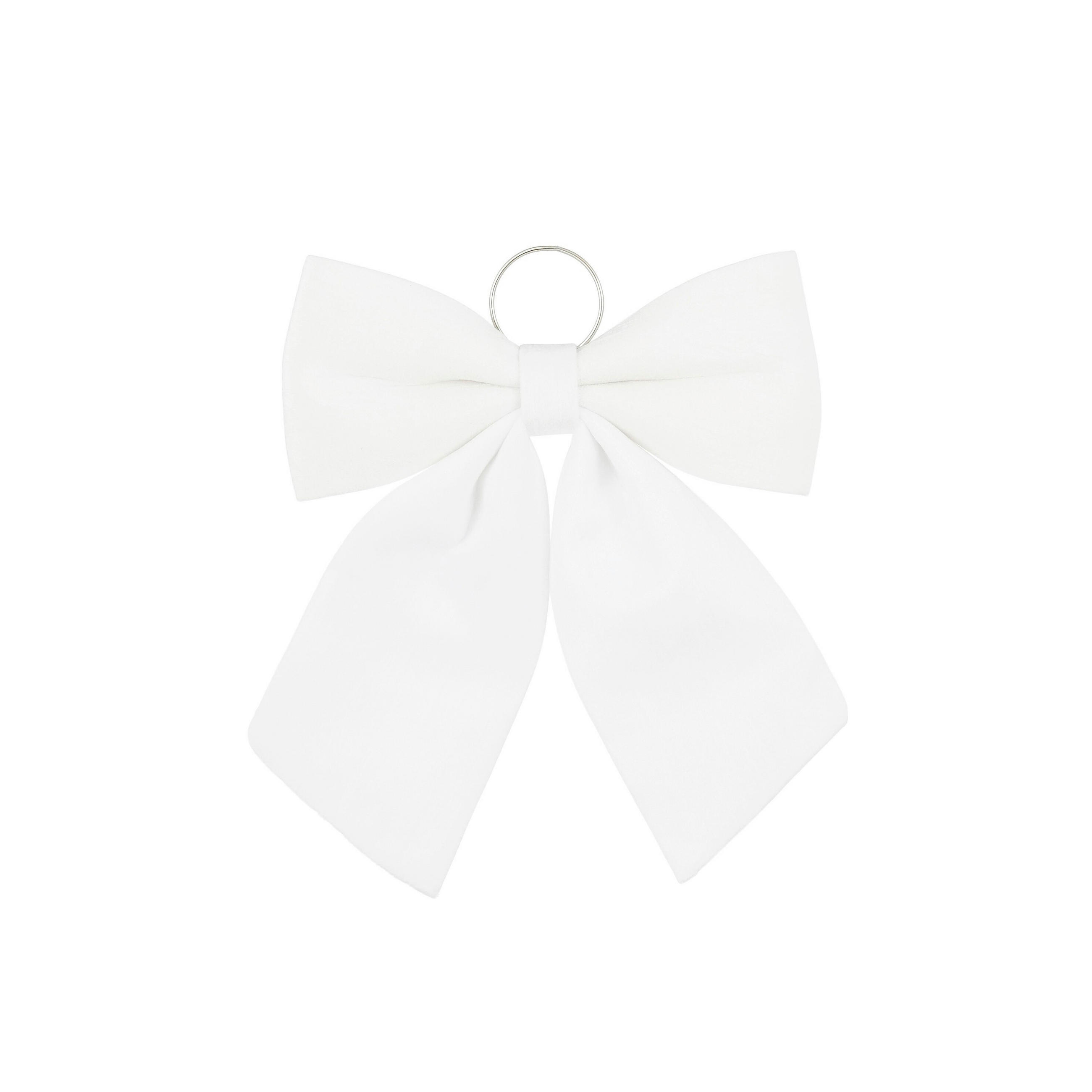 DEKORATIVNA PENTLJA - bela, Basics, tekstil (32/40/3cm)