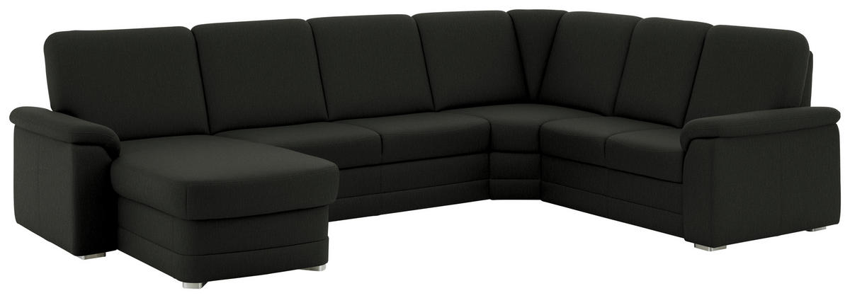 WOHNLANDSCHAFT  in Chenille Anthrazit  - Anthrazit/Alufarben, KONVENTIONELL, Holz/Textil (160/329/235cm) - Beldomo Comfort