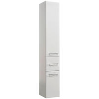 HOCHSCHRANK 30/185,5/33 cm  - Chromfarben/Weiß Hochglanz, Basics, Glas/Holzwerkstoff (30/185,5/33cm) - Pelipal