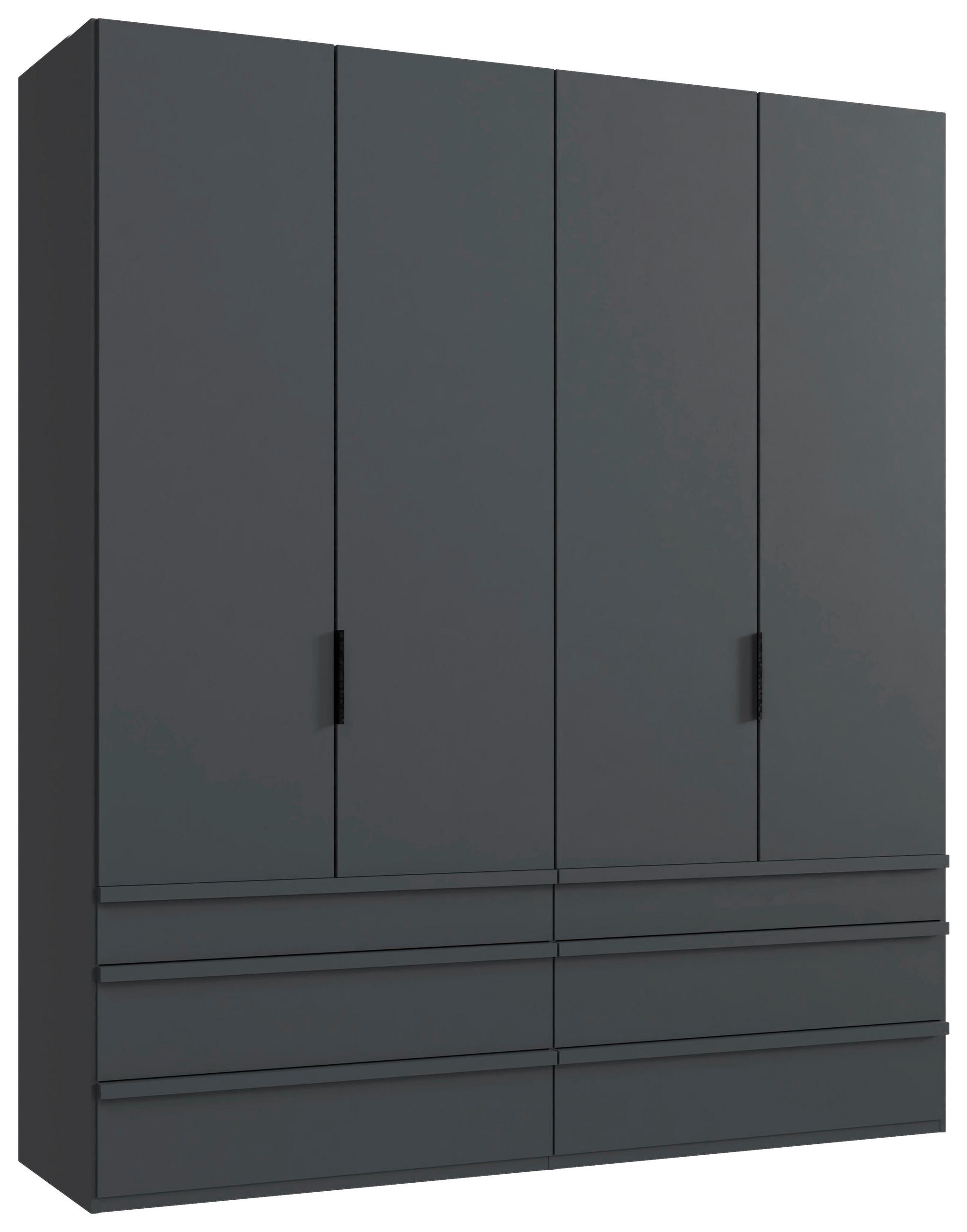 FALTTÜRENSCHRANK  in Graphitfarben  - Schwarz/Graphitfarben, Design, Holzwerkstoff (200/236/58cm) - Boxxx