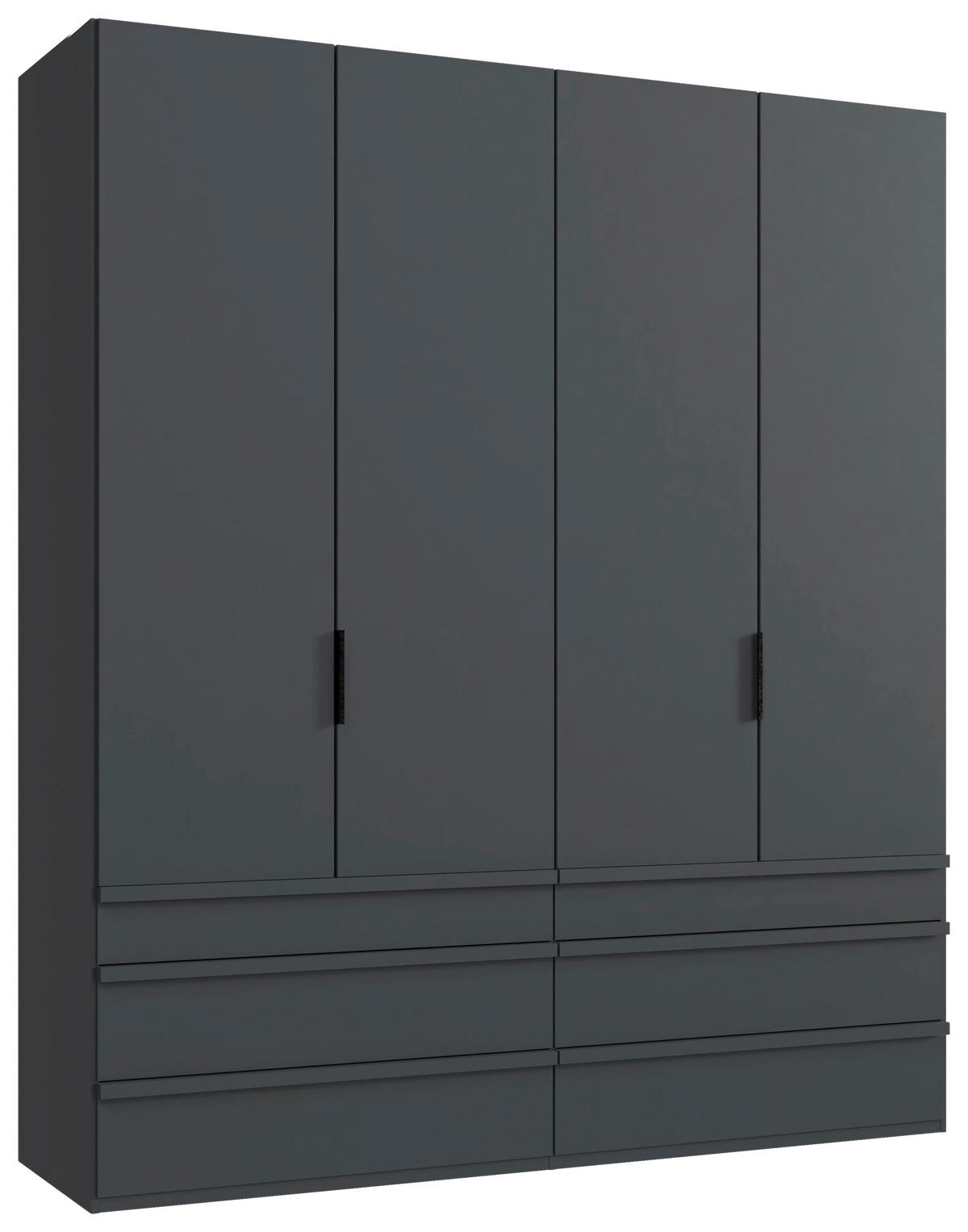 Dulap Cu Uși Pliabile, 200/236/58 cm, grafit - grafit/negru, Design, material pe bază de lemn (200/236/58cm) - Boxxx