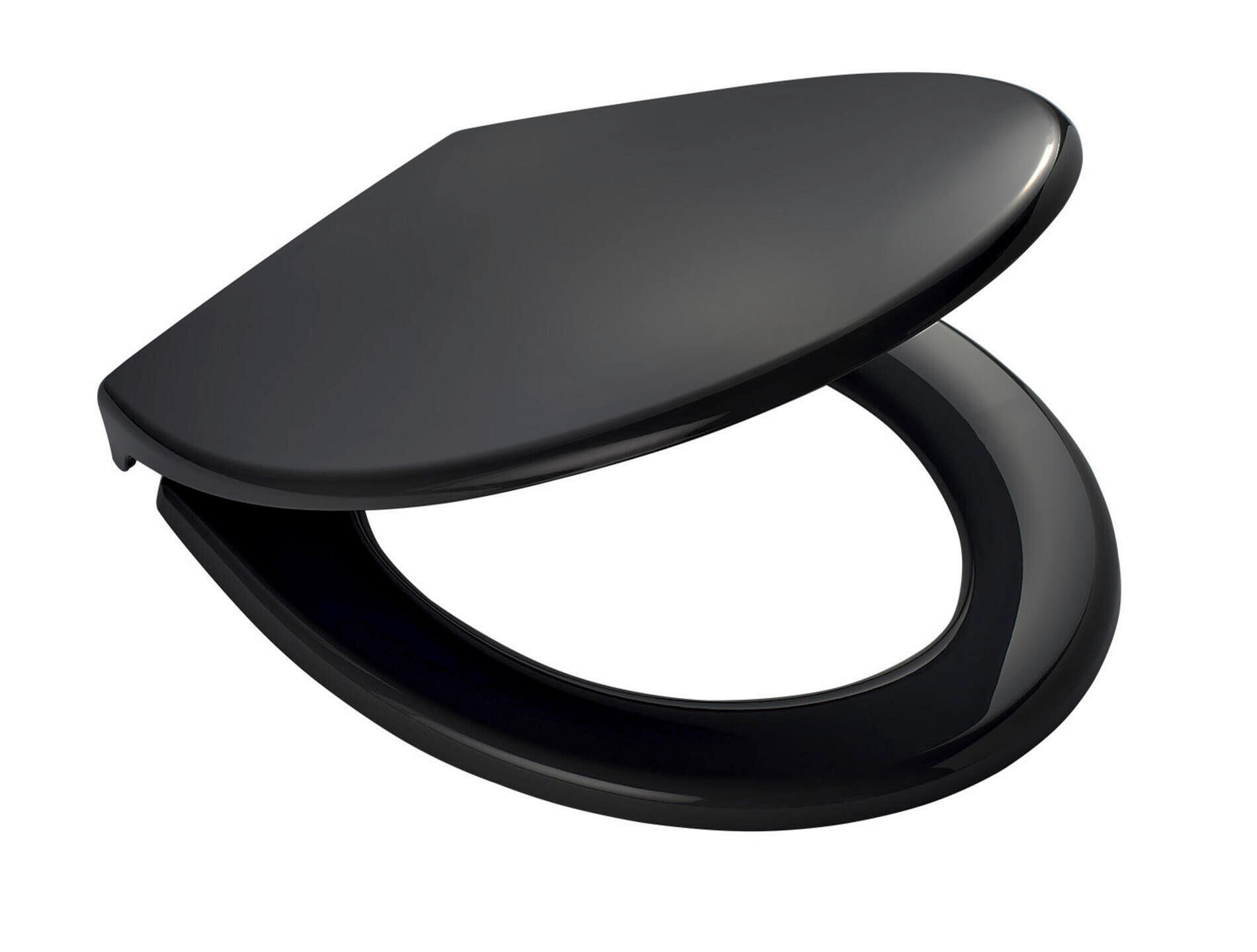WC-SITZ - Schwarz, Basics, Kunststoff (37,2/4,8/44,5cm) - Sadena