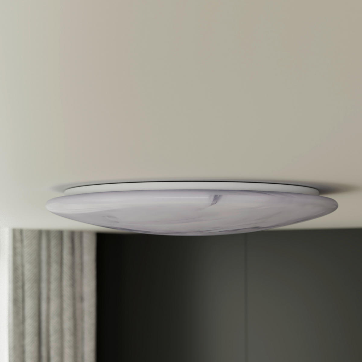 LED-DECKENLEUCHTE 56/8,5 cm  - Weiß/Grau, Design, Kunststoff/Metall (56/8,5cm) - Novel
