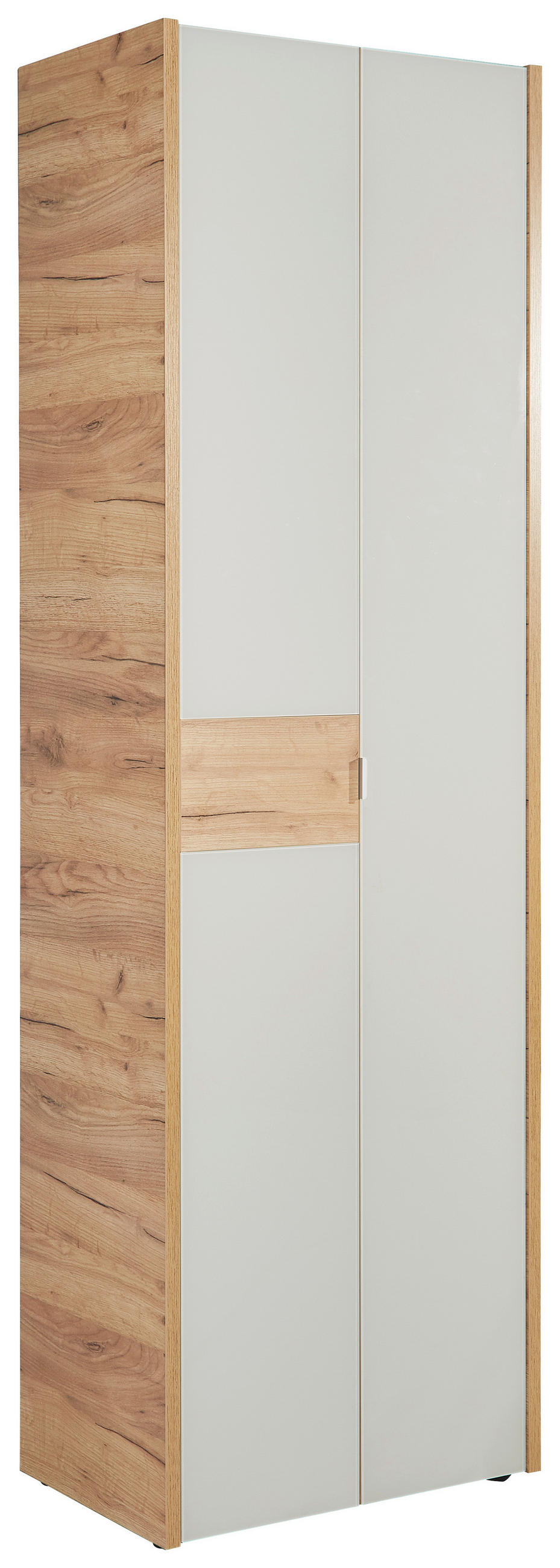 GARDEROBENSCHRANK  in 62/199/40 cm  - Kaschmir/Eichefarben, Design, Glas/Holzwerkstoff (62/199/40cm) - Voleo