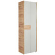 GARDEROBENSCHRANK  in 62/199/40 cm  - Kaschmir/Eichefarben, Design, Glas/Holzwerkstoff (62/199/40cm) - Voleo