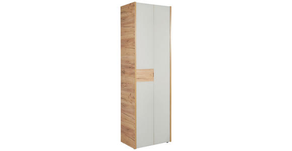 GARDEROBENSCHRANK  in 62/199/40 cm  - Kaschmir/Eichefarben, Design, Glas/Holzwerkstoff (62/199/40cm) - Voleo